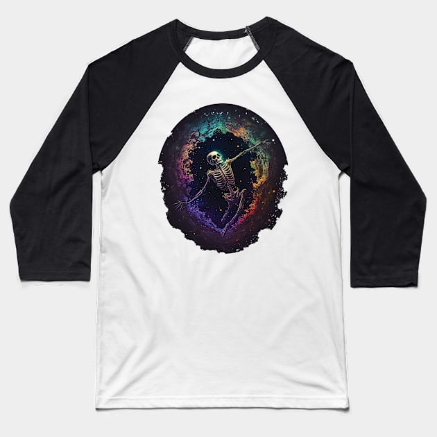 Space and Death Baseball T-Shirt by Blissfuldrift